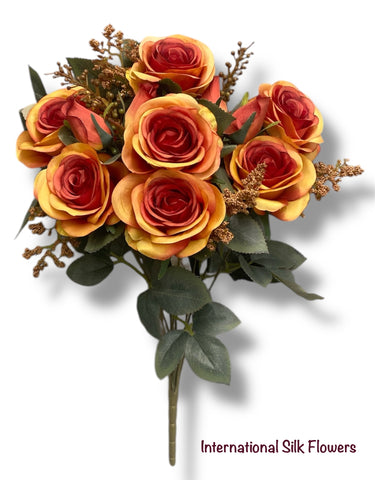 19'' Open Rose Bush ( 23653-Orange )