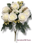 19'' Open Rose Bush ( 23653-Cream )