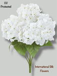 17.5" UV Protected Hydrangea Bush ( FBH162-WH )