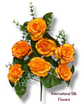13'' Small Open Rose Bush ( J07001-Yellow )