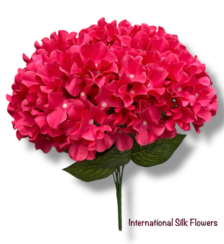 19" Artificial Hydrangea Bush ( SPH-7 Fuchsia )