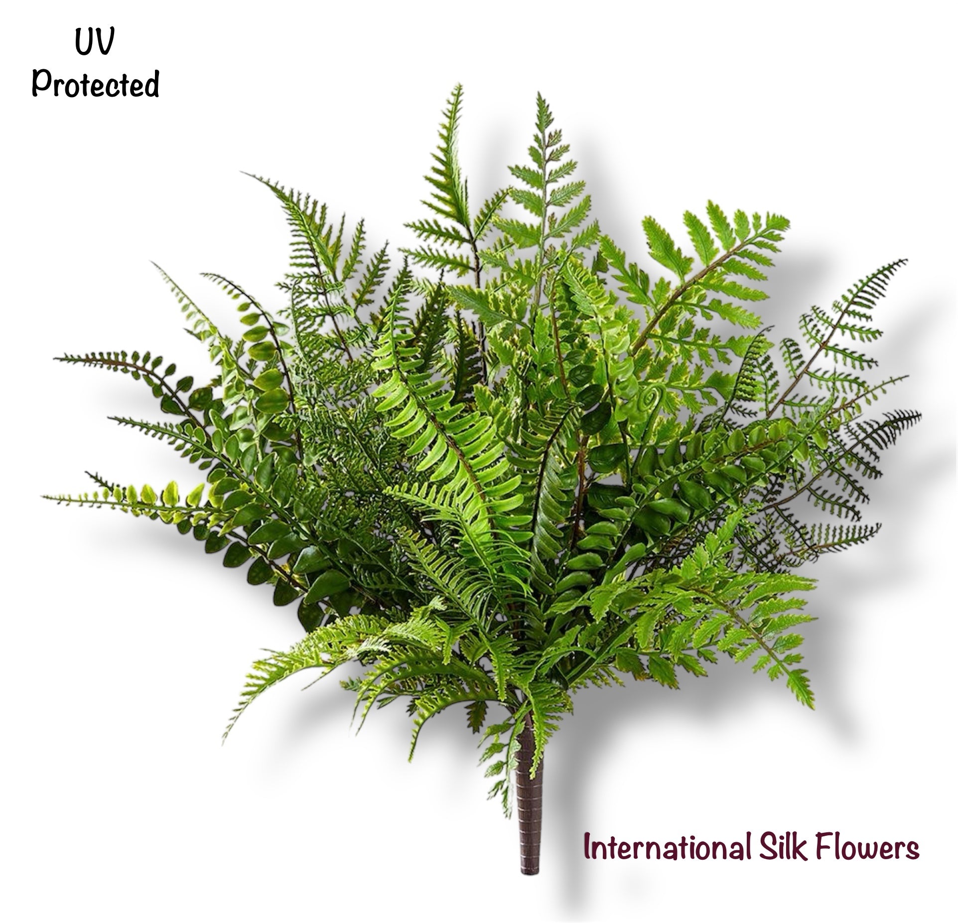 17'' UV Protected Mix Fern Bush  ( PBF318-GR )