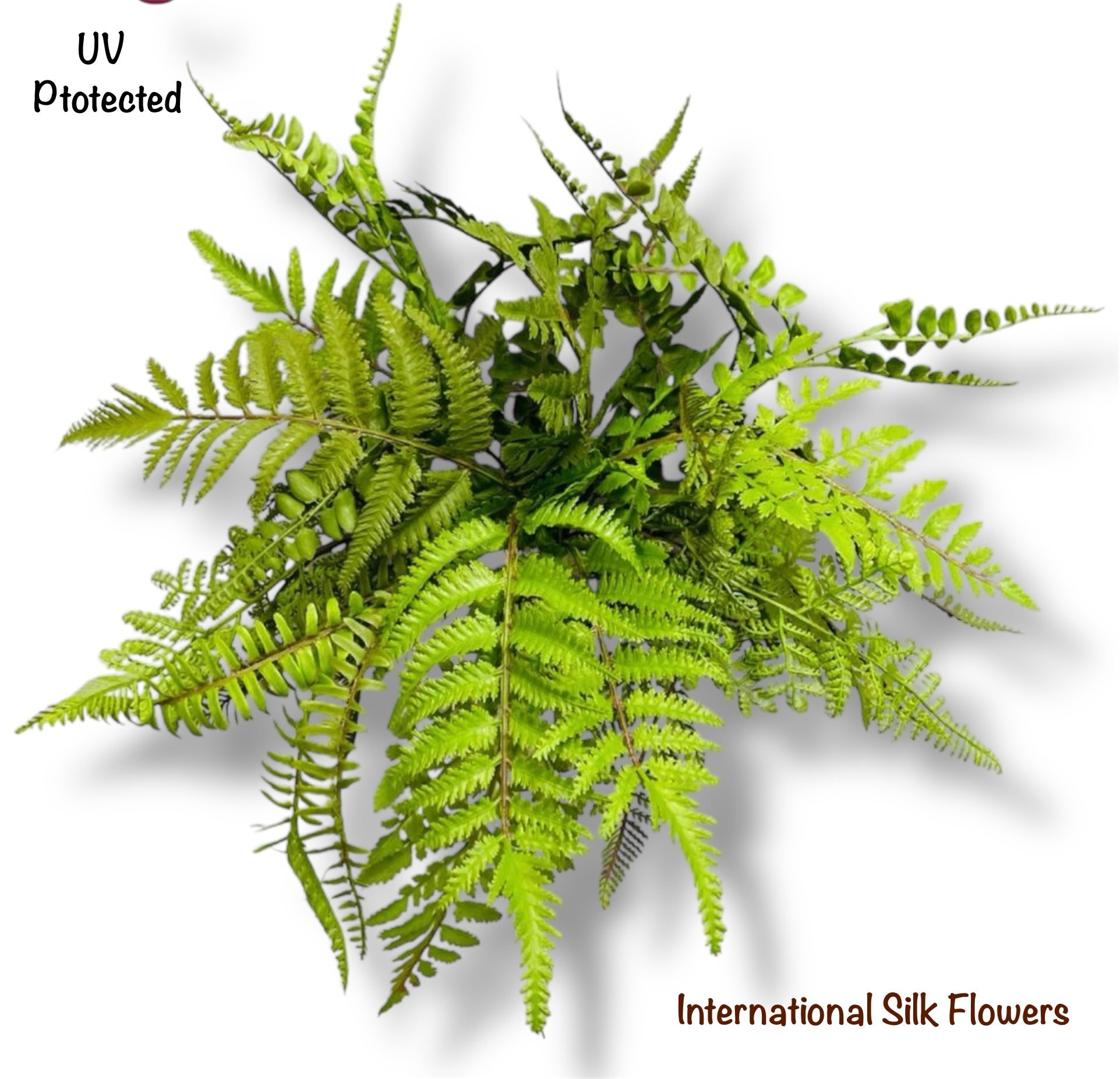 17'' UV Protected Mix Fern Bush  ( PBF318-GR )