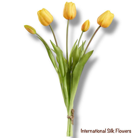 18" Real Touch Tulip Bud Bouquet ( FBQ438-YE )