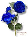 23'' Deluxe Silk Peony Hydrangea Bush ( B1502-2 Tone Blue )