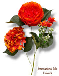 23'' Deluxe Silk Peony Hydrangea Bush ( B1502-Flame )