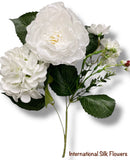 23'' Deluxe Silk Peony Hydrangea Bush ( B1502-White )