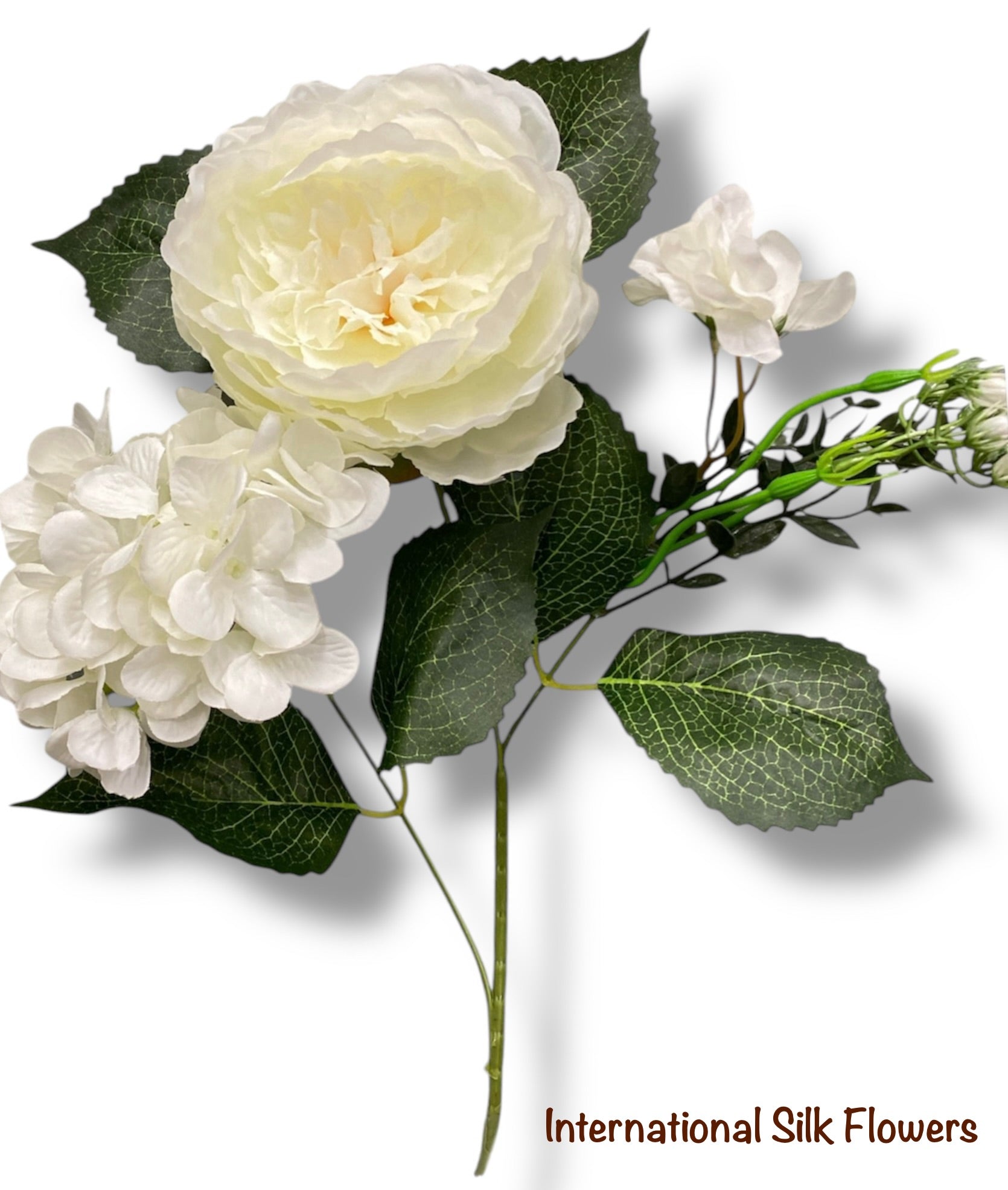 23'' Deluxe Silk Peony Hydrangea Bush ( B1502-Cream )