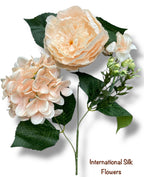 23'' Deluxe Silk Peony Hydrangea Bush ( B1502-Blush )