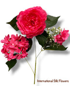 23'' Deluxe Silk Peony Hydrangea Bush ( B1502-Fushia )
