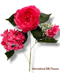 23'' Deluxe Silk Peony Hydrangea Bush ( B1502-Fushia )