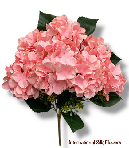 18'' Pongee Hydrangea Bush ( INT24007-#6 Pink )