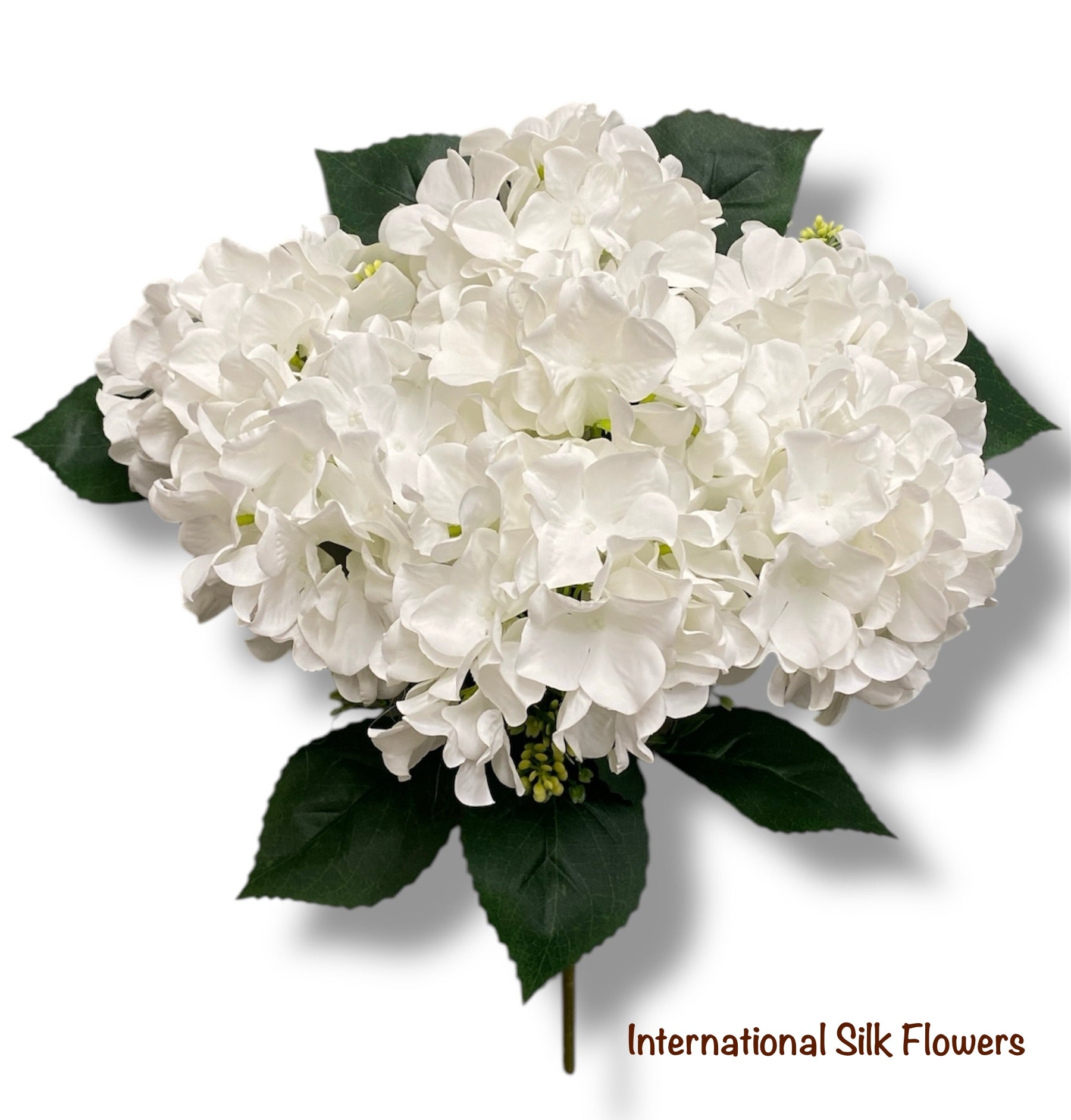 18'' Pongee Hydrangea Bush ( INT24007-#5 White )