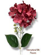 18'' Pongee Hydrangea Bush ( INT24007-#14 Burgundy )