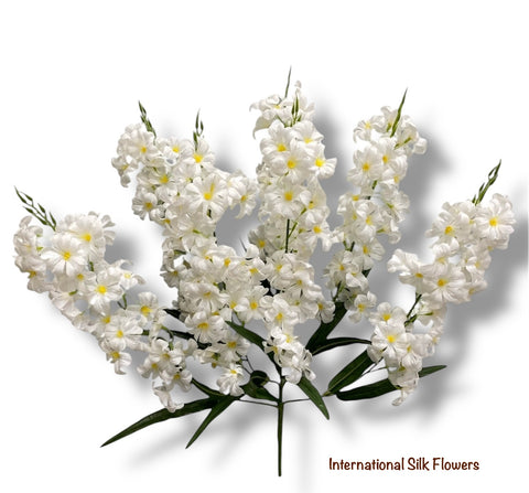 28.5'' Delphinium Bush ( INT7007-#2 White )