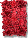 Hydrangea/Rose/Peony Wall Panel ( INT1012-Burgundy )