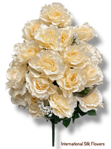 23'' Satin Rose Bush ( AN24010-Beige )