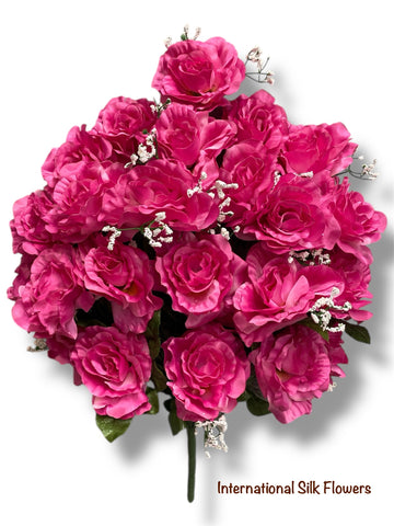 23'' Satin Rose Bush ( AN24010-Fushia )