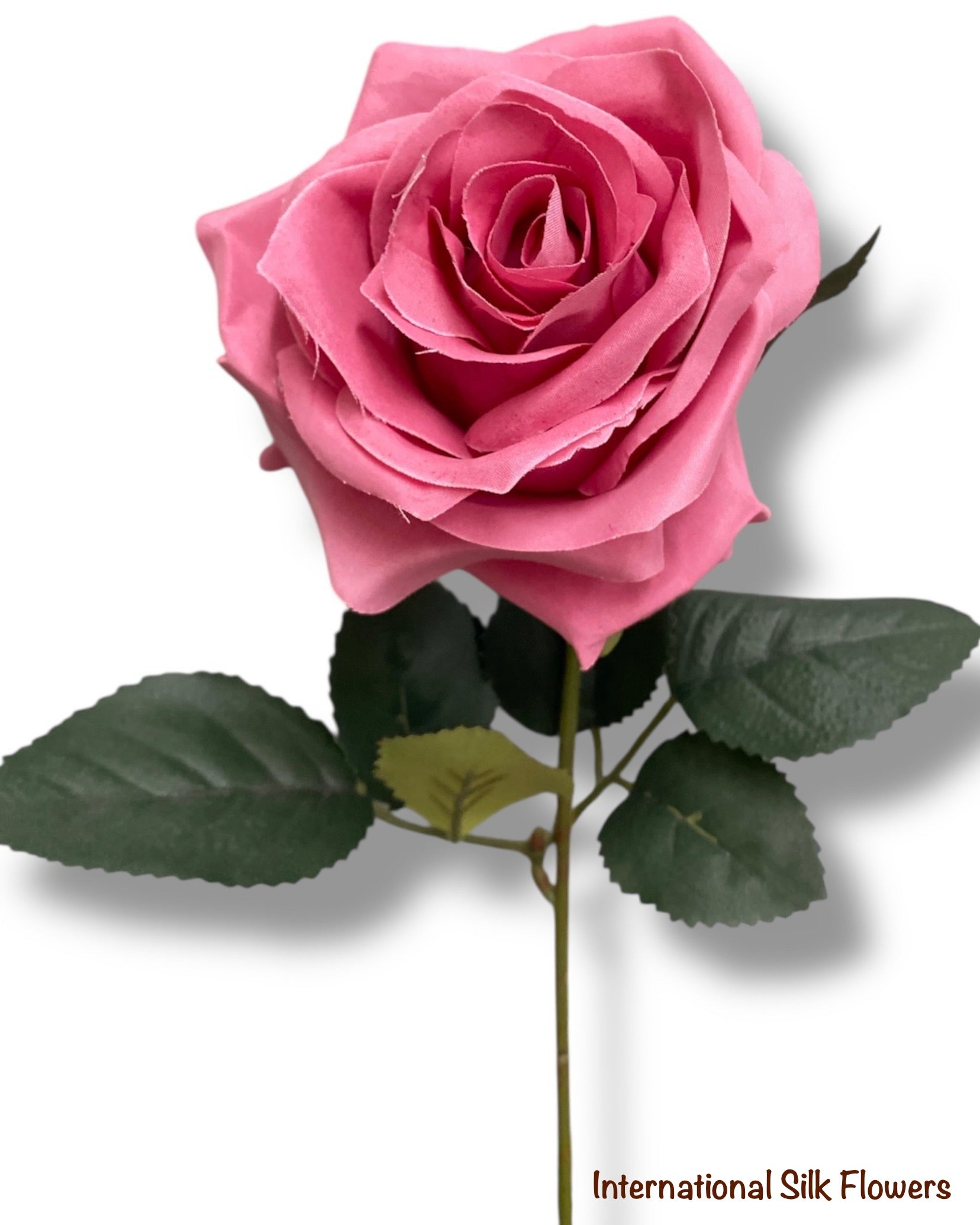 18'' Silk Open Rose Bush ( AN10004-Babie Pink )