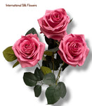 18'' Silk Open Rose Bush ( AN10004-Babie Pink )