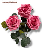 18'' Silk Open Rose Bush ( AN10004-Babie Pink )