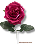 18'' Silk Open Rose Bush ( AN10004-Fushia )