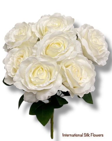 16.5'' Rose Bush ( B7E12-Cream )