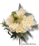 17.5'' Rose/Cymbidium/Allium Bush ( TY2059-CR )