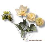 17.5'' Rose/Cymbidium/Allium Bush ( TY2059-CR )