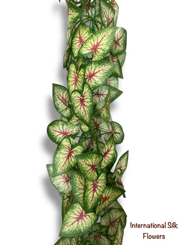 7.58' Red Caladium Chain Garland ( INT5025R )