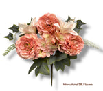 12'' Peony Hydrangea Bush ( J05080-Dusty Pink )