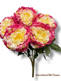 21'' Artificial Peony Bush ( INT0070- Fuchsia )