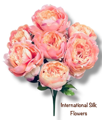 21" Faux Peony Bush ( 30590-Pink )