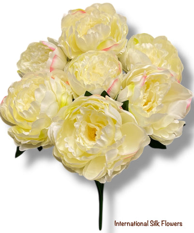 21" Faux Peony Bush ( 30590-Cream )