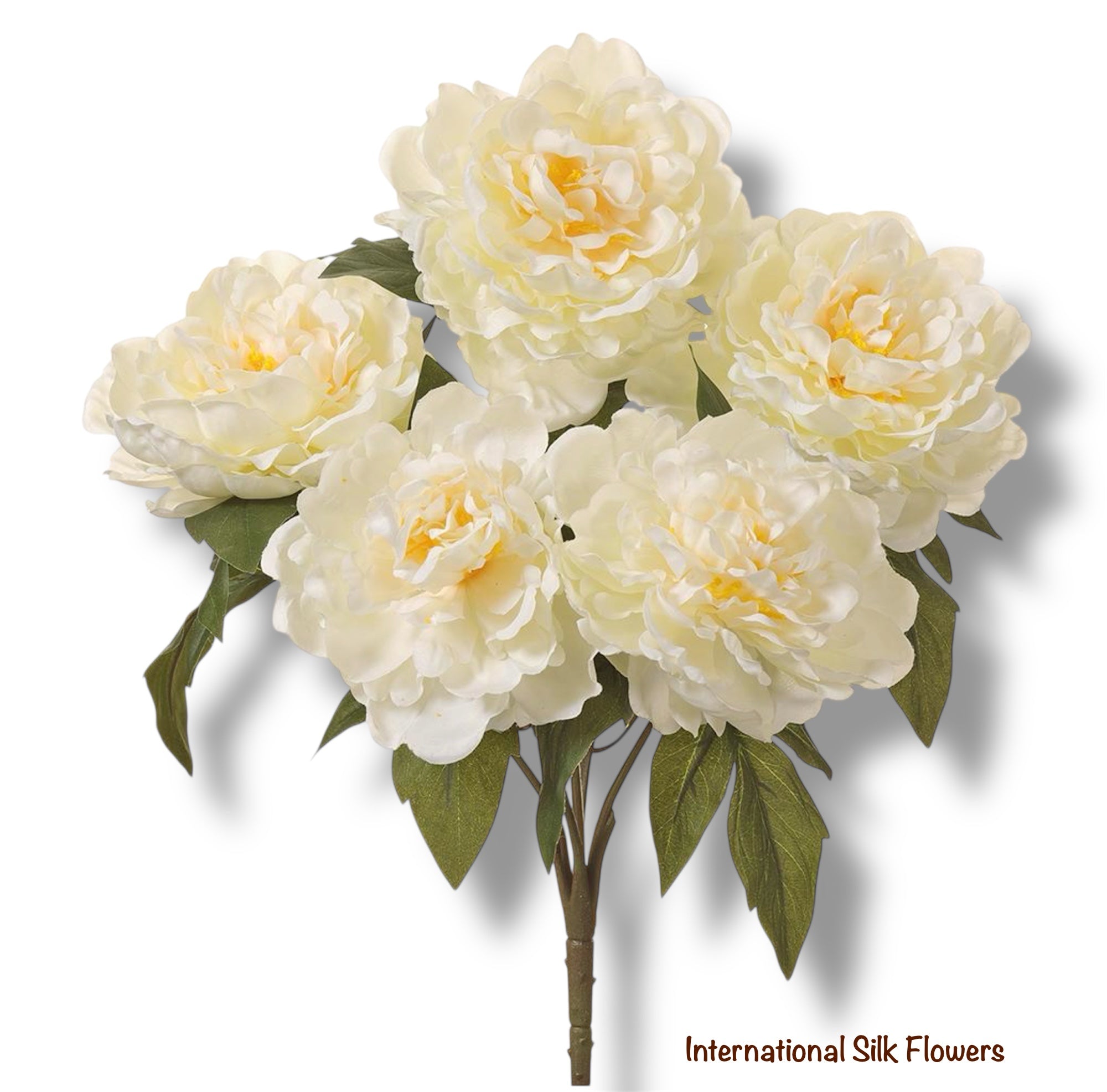 17'' Silk Peony Bush ( FBP791-Cream )