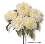 17'' Silk Peony Bush ( FBP791-Cream )