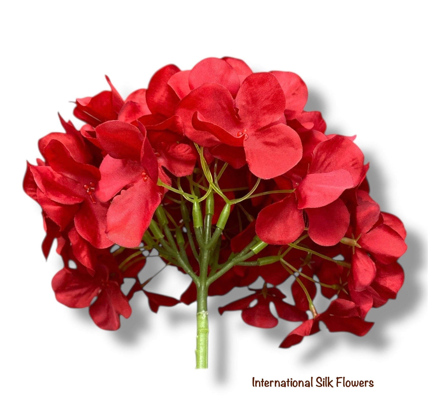 33" Silk Single Stem Hydrangea ( INT8003-Red )