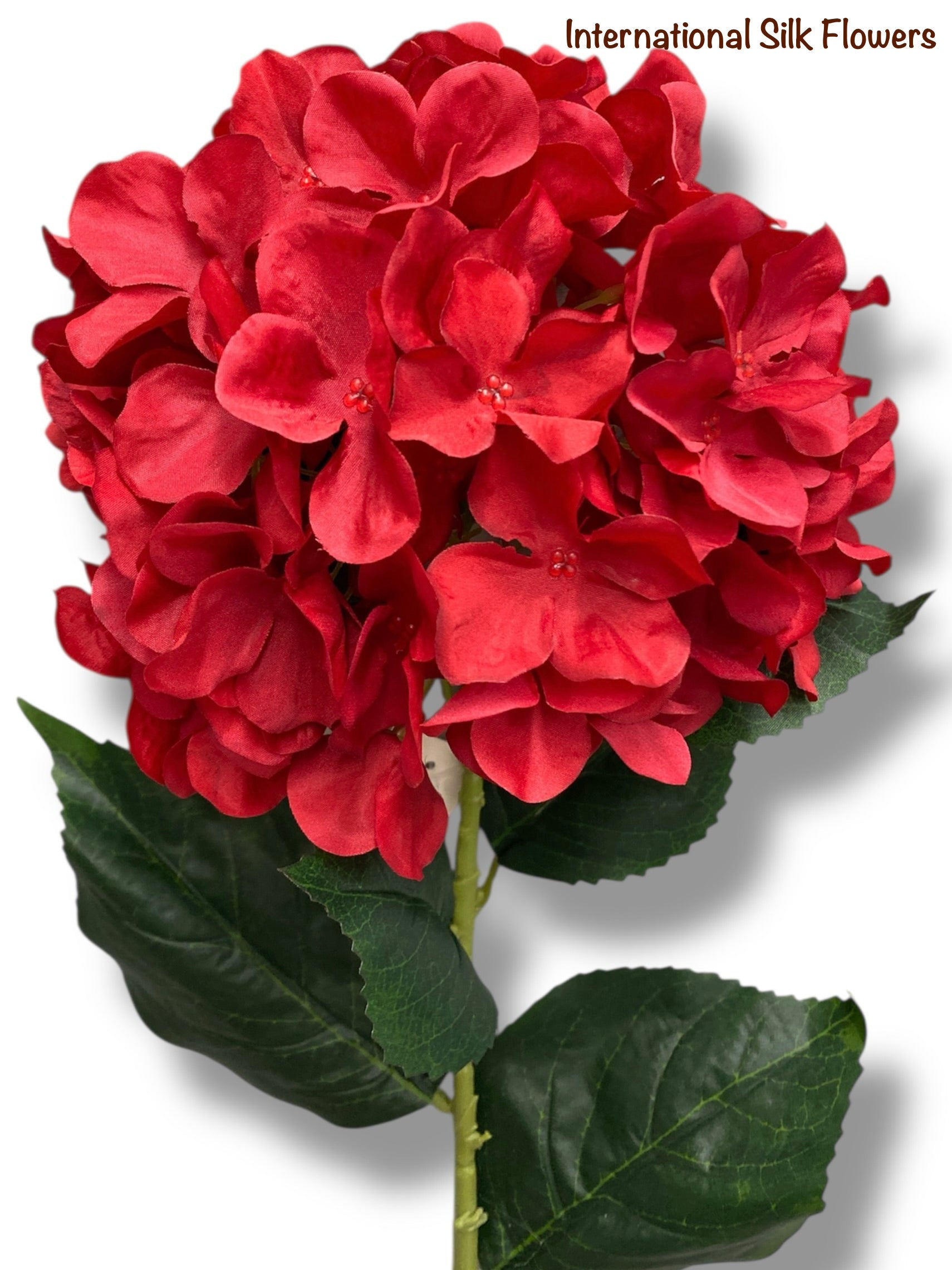 33" Silk Single Stem Hydrangea ( INT8003-Red )