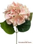 18" Silk Pongee Hydrangea Bush ( INT001-Cream Pink )
