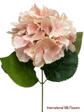 18" Silk Pongee Hydrangea Bush ( INT001-Cream Pink )