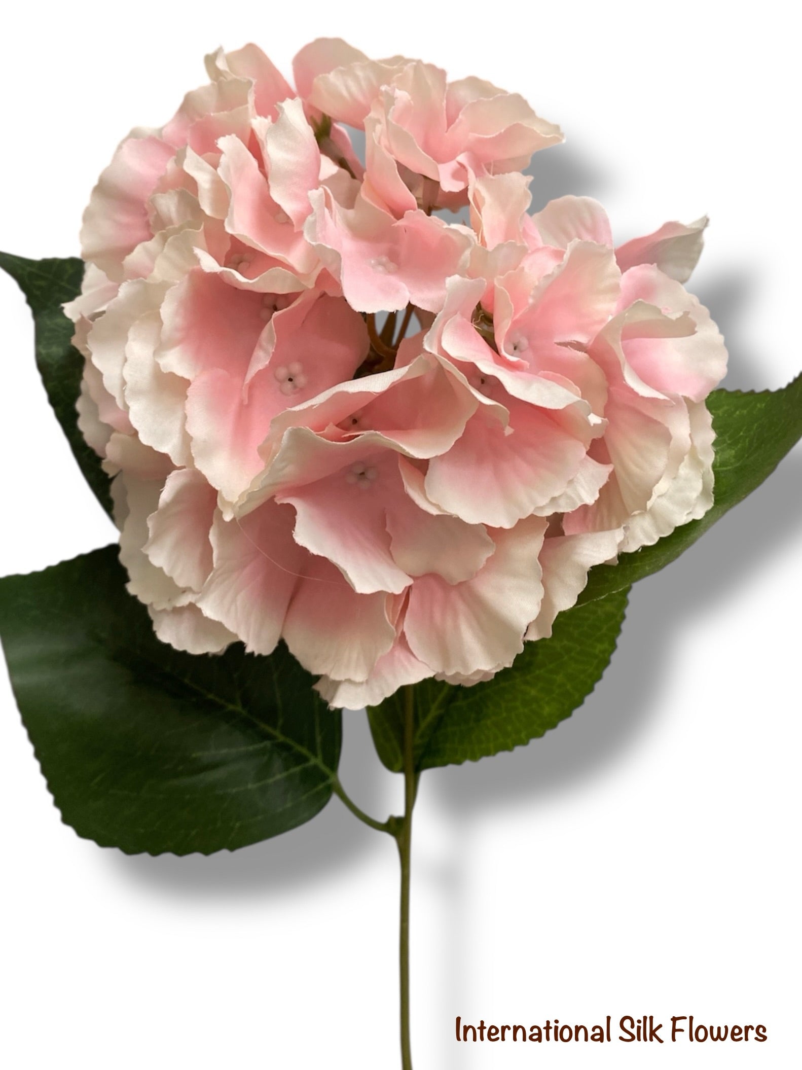 18" Silk Pongee Hydrangea Bush ( INT001-Light Pink )