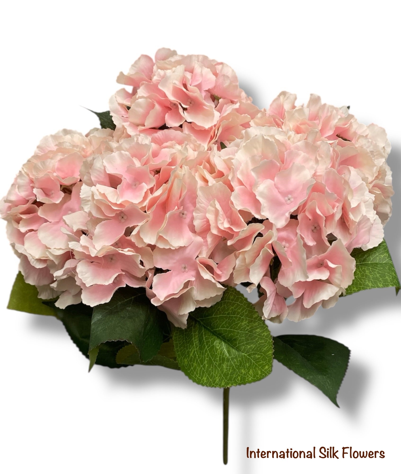 18" Silk Pongee Hydrangea Bush ( INT001-Light Pink )