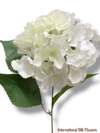 18" Silk Pongee Hydrangea Bush ( INT001-Cream )