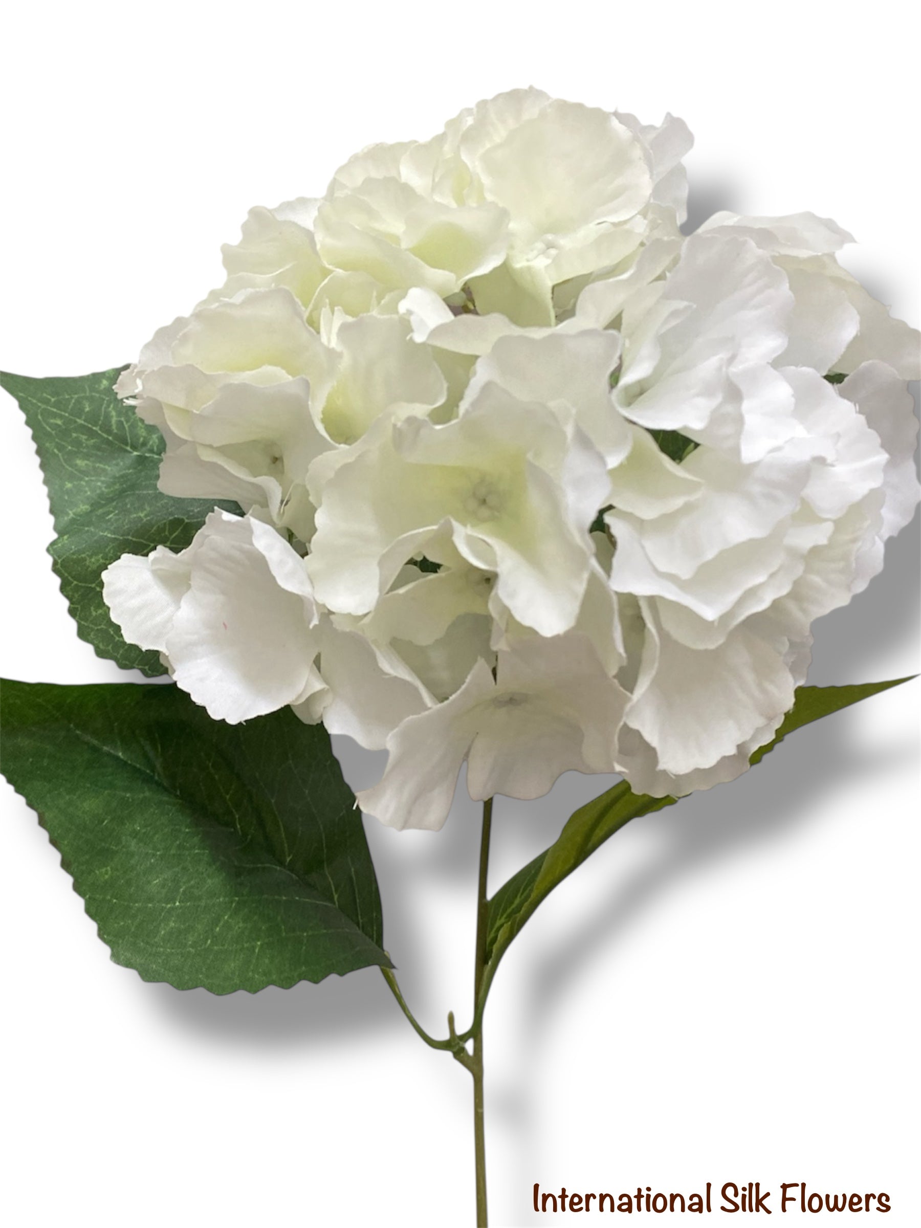 18" Silk Pongee Hydrangea Bush ( INT001-Cream )
