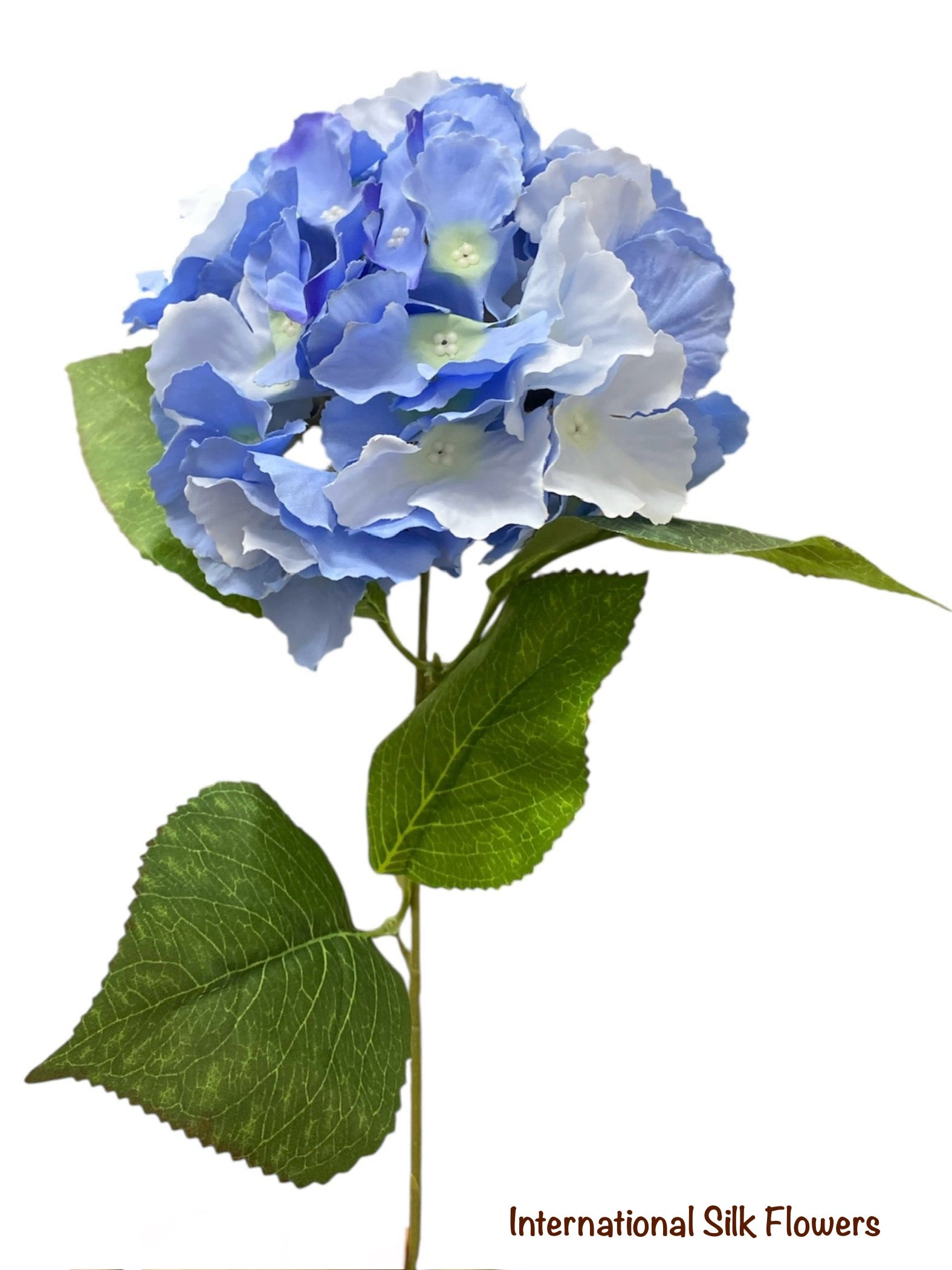 18" Silk Pongee Hydrangea Bush ( INT001-Blue )