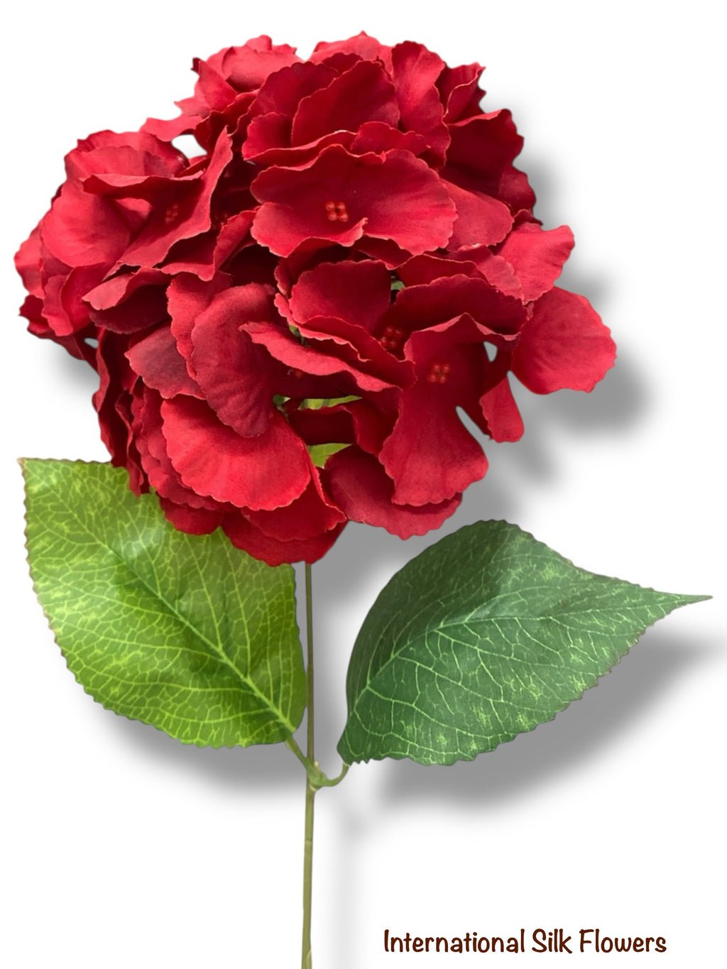 18" Silk Pongee Hydrangea Bush ( INT001-Red )
