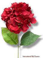18" Silk Pongee Hydrangea Bush ( INT001-Red )
