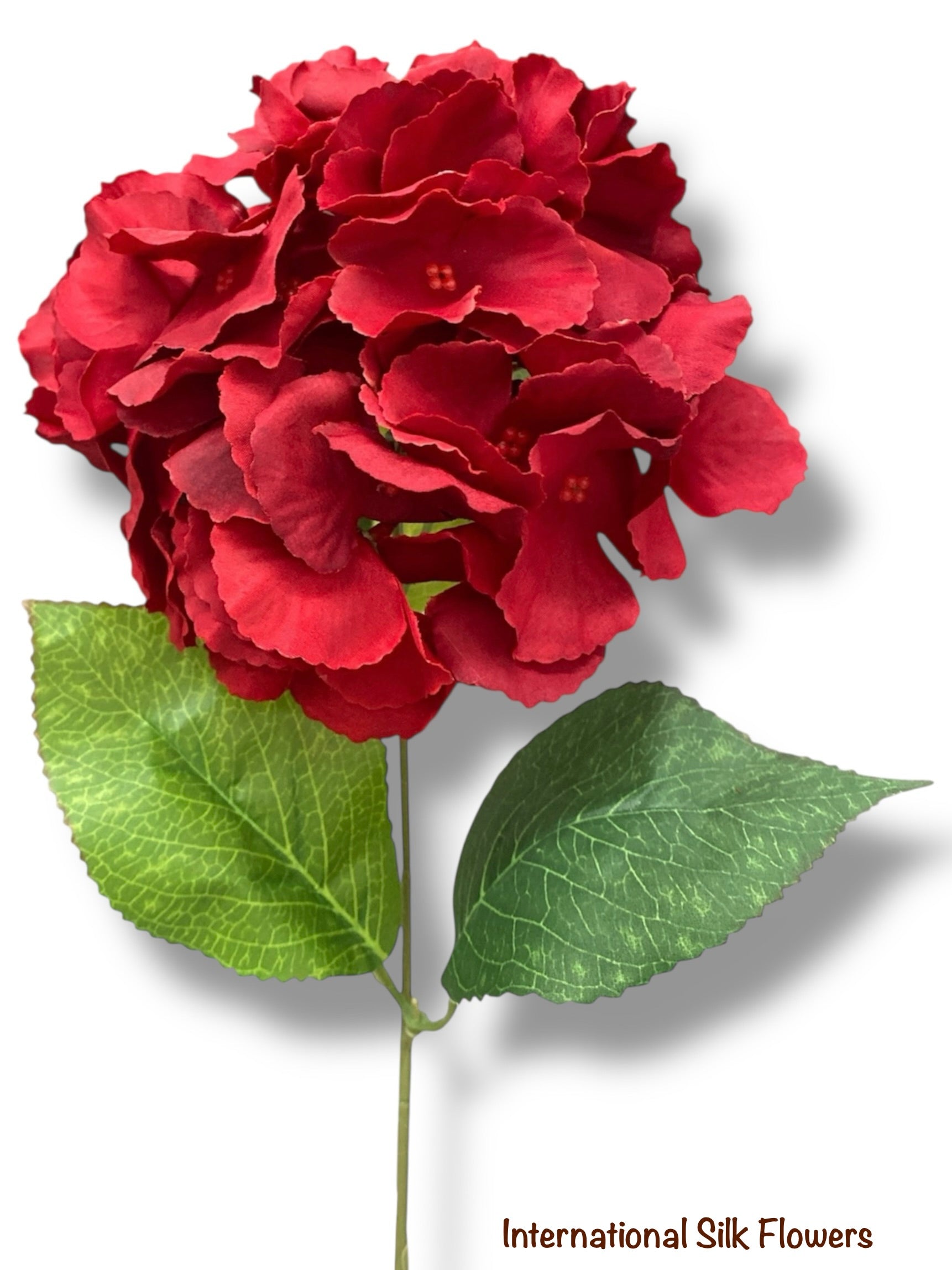 18" Silk Pongee Hydrangea Bush ( INT001-Red )