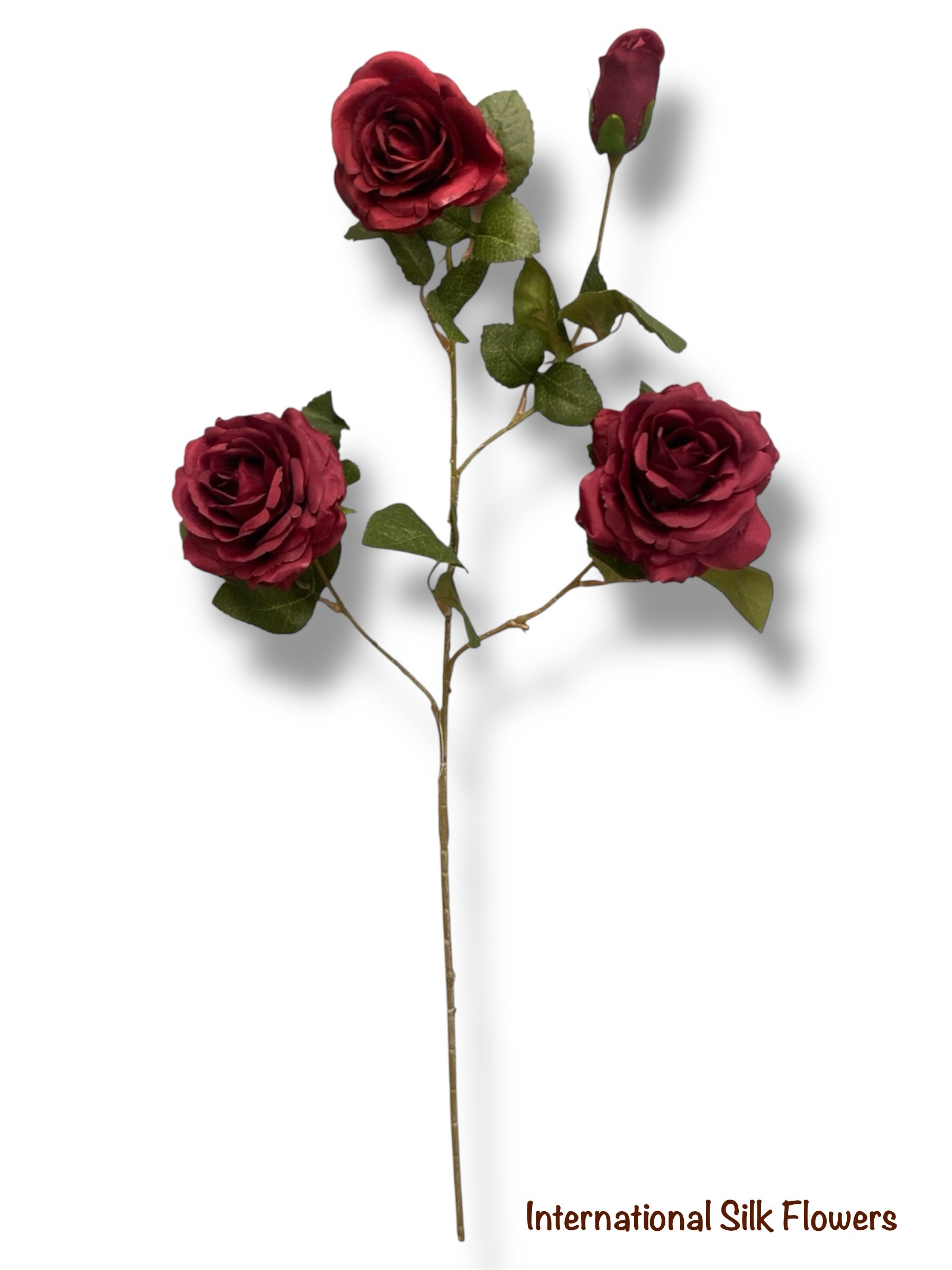27.5'' Single Open Rose ( INT2326-Burgundy )