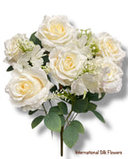 19'' Rose/Hydrangea Bush ( INT5503-Beige )